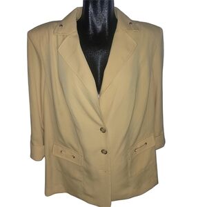 Laura Plus Light Yellow Blazer Jacket Size 18